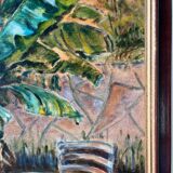 Banana trees on Rue du Havre, signed, 1988