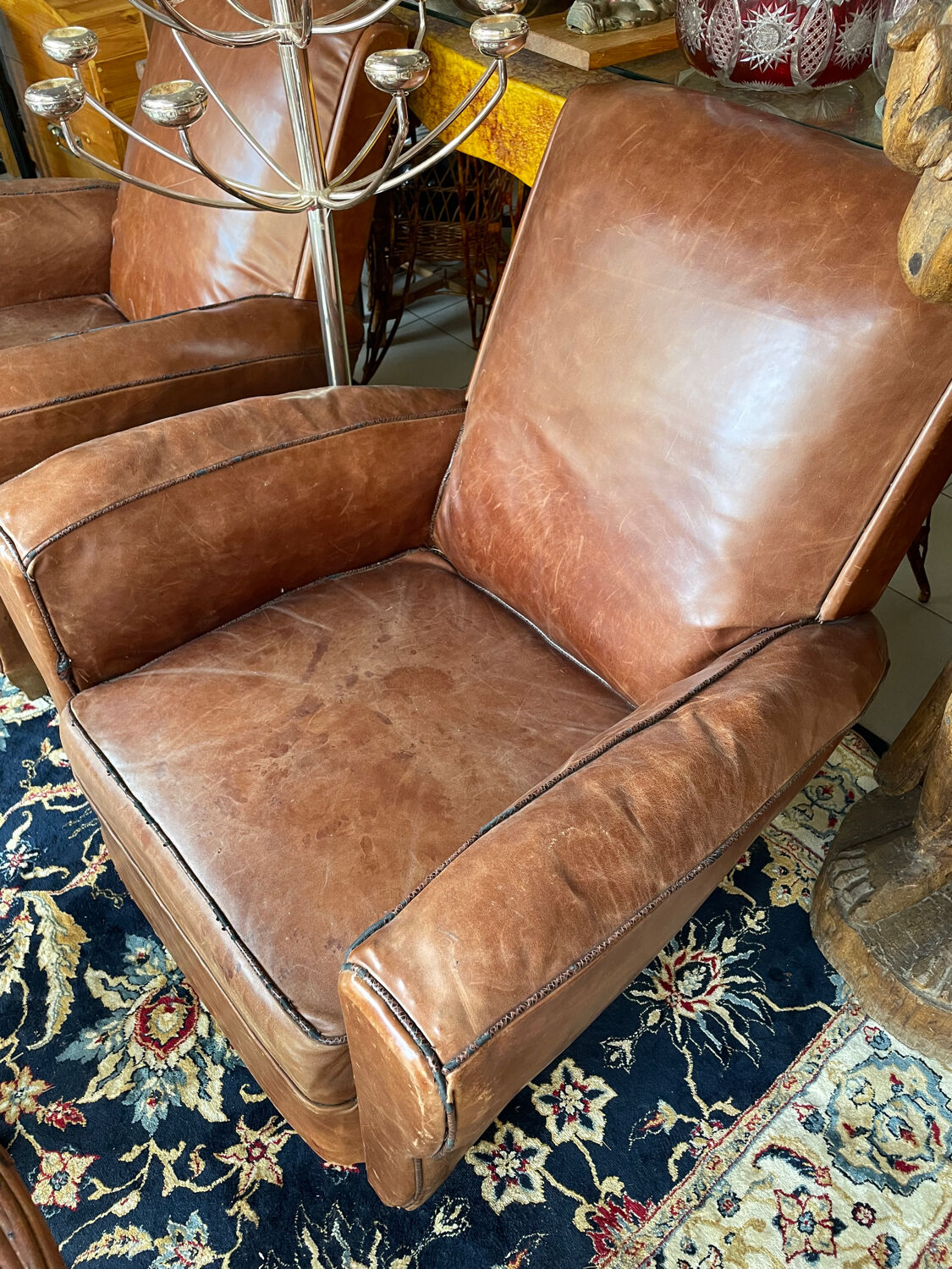 Paire de fauteuils club