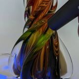 Lampe de table en verre d'uranium Murano, années 1950