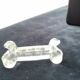 4 large pressed moulded glass knife rests
