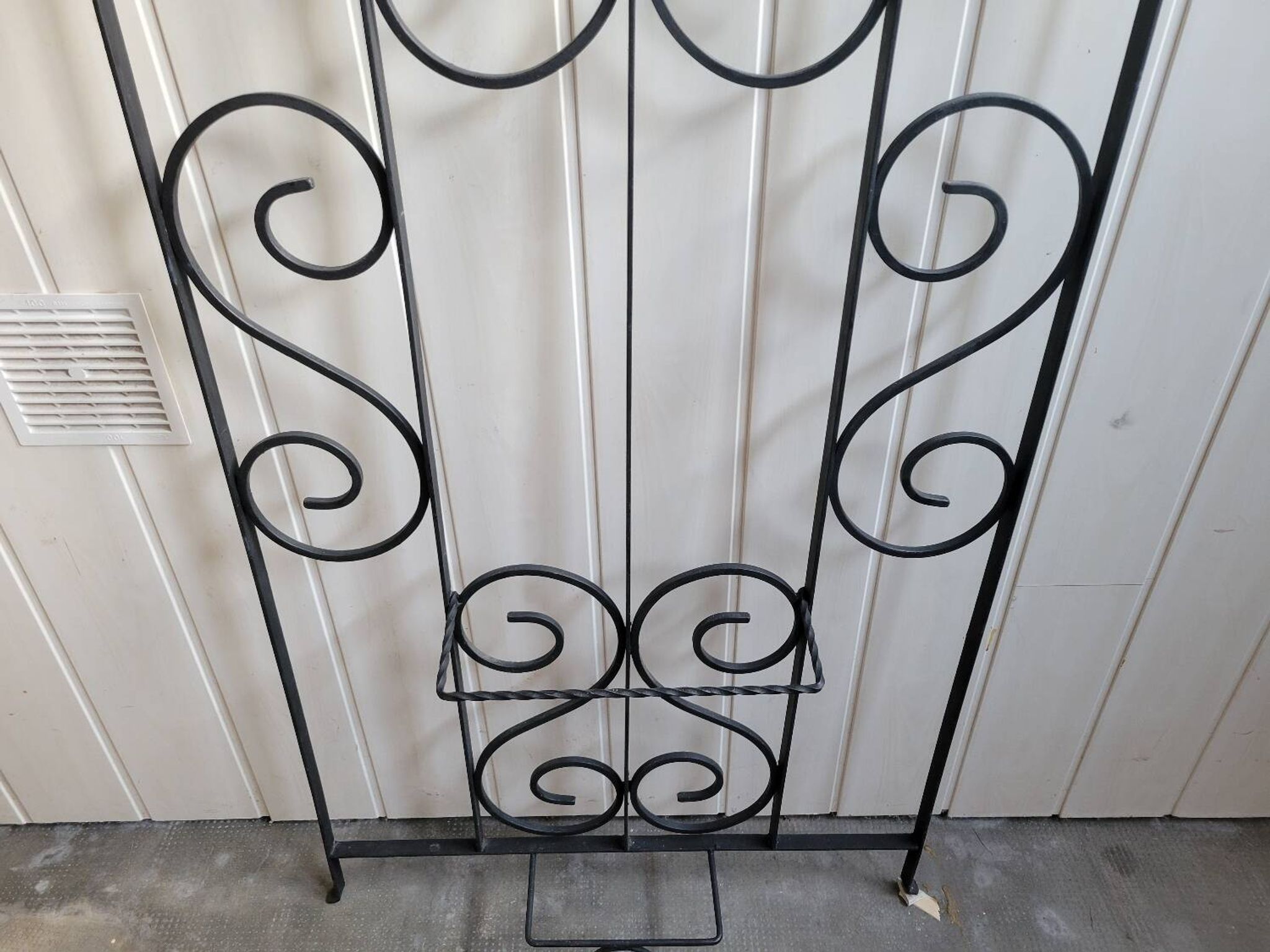 Wrought iron coat and hat rack, 1960s