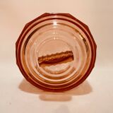 Rosaline pink glass bell and 1930s Art Deco cheesecake tray