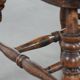 Set of 2 antique English captain's chairs/desk chairs from the 19th century