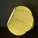 Lampe de table articulée moderniste en verre et laiton à boîtier vert