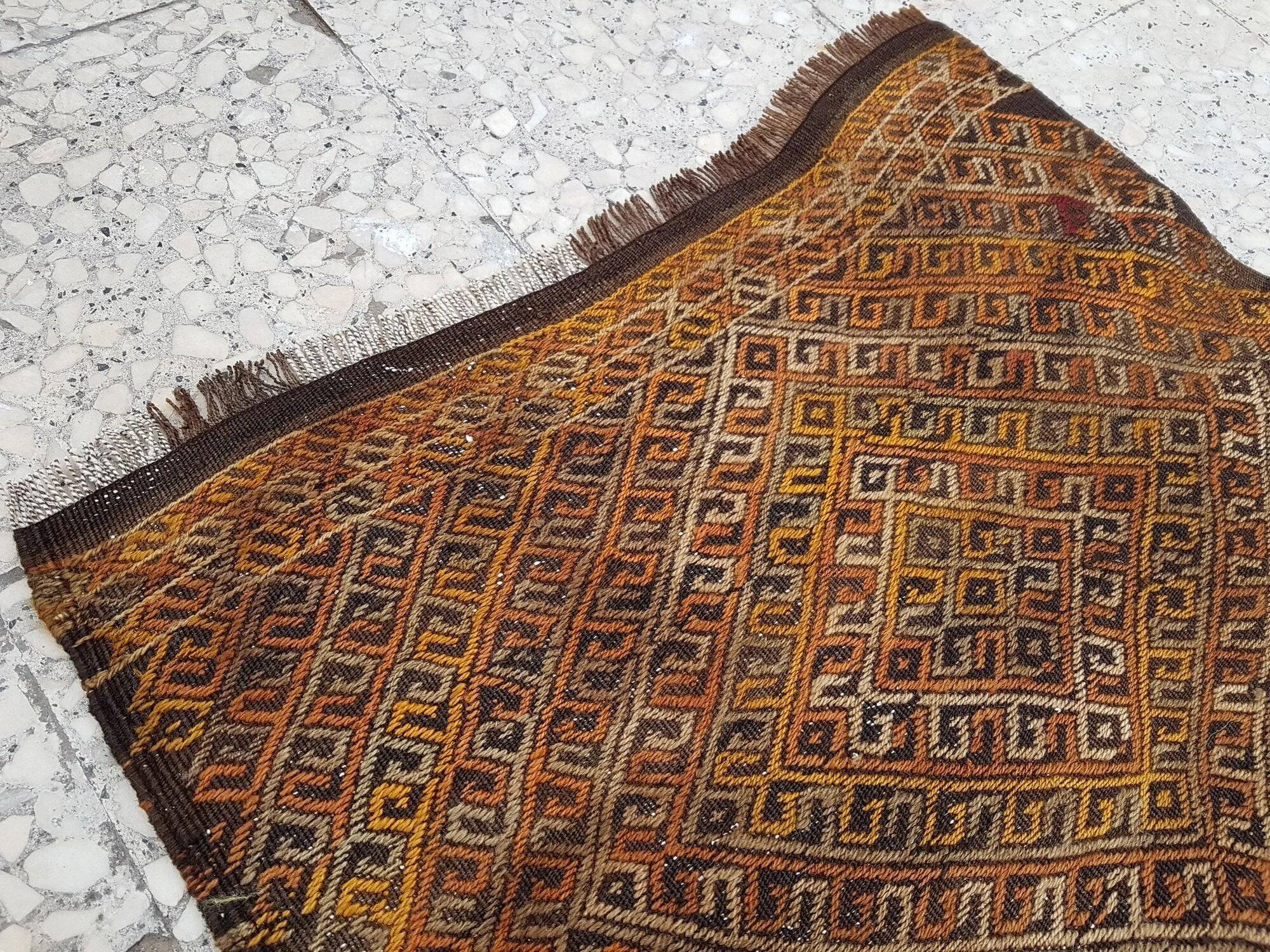 Vintage Turkish hallway rug 71x266 cm
