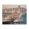 Port of Marseille Bernard Dufour oil on canvas