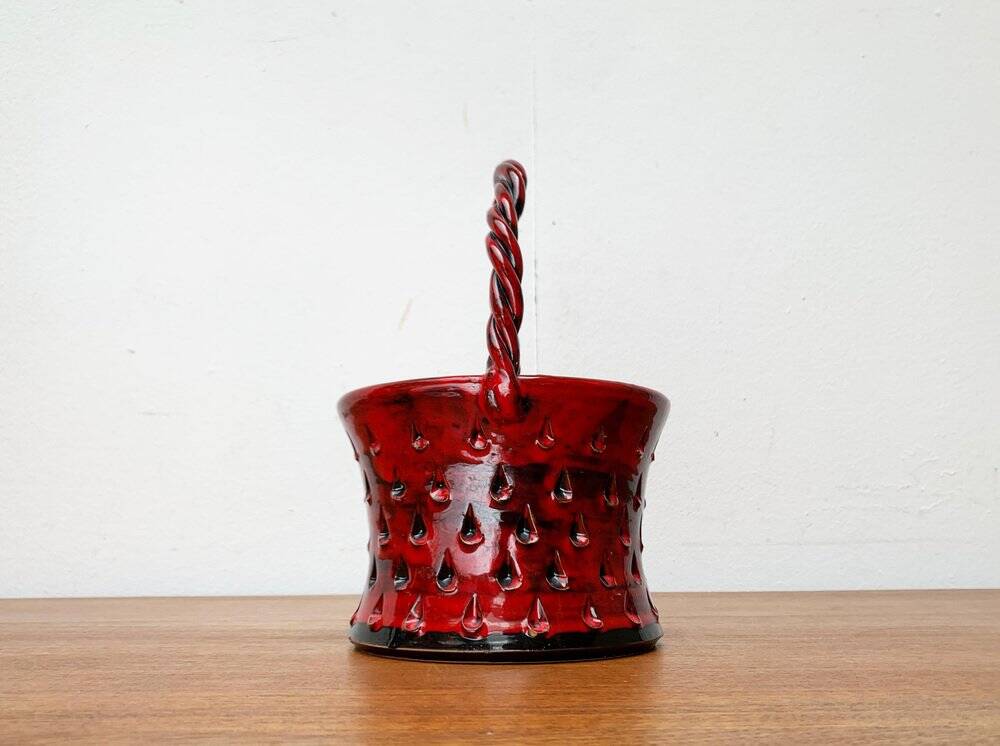Italian ceramic vase Strawberries by Fratelli Fantullacci for Bitossi, 1960s