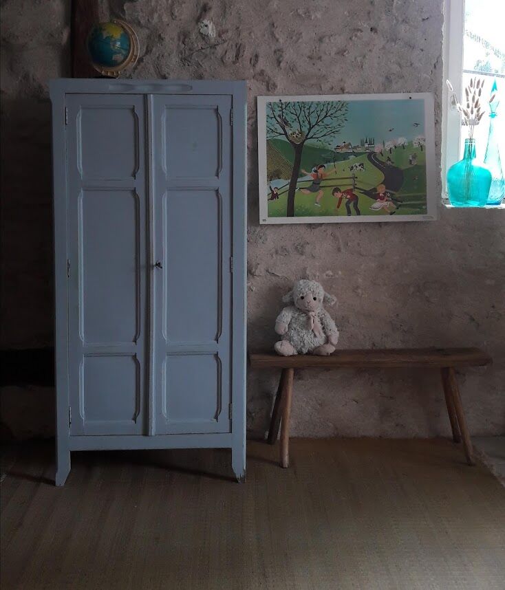 Light blue Parisian wardrobe