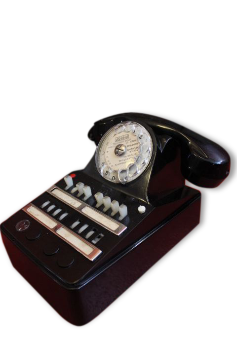 Phone old telephone switchboard in bakelite