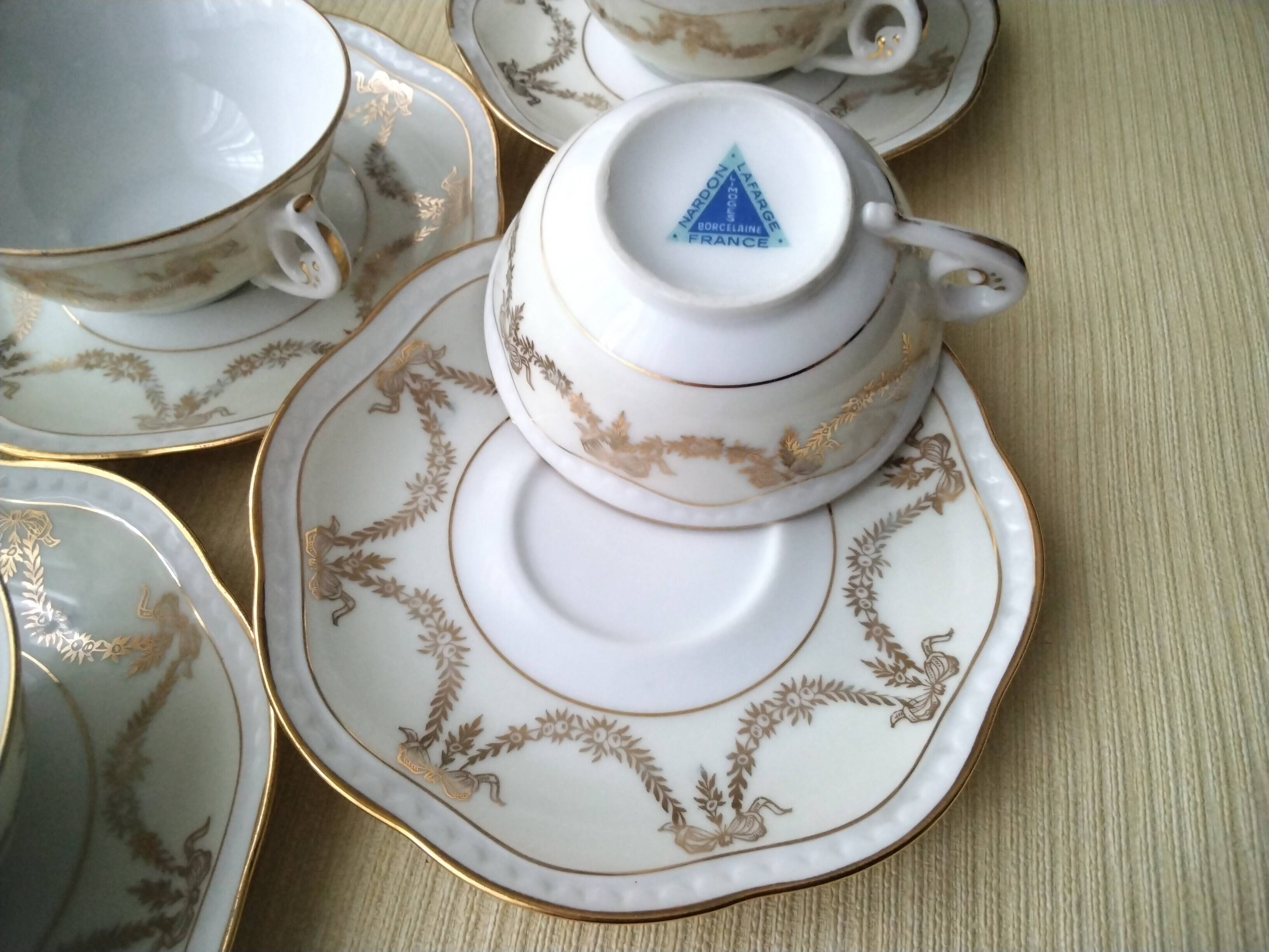 Service à café porcelaine de Limoges Nardon et Lafarge