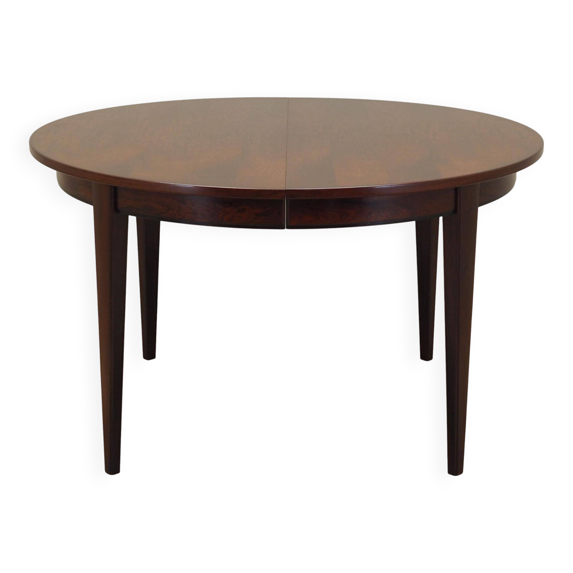 Round rosewood table, Danish design, 1970s, manufacturer: Omann Jun