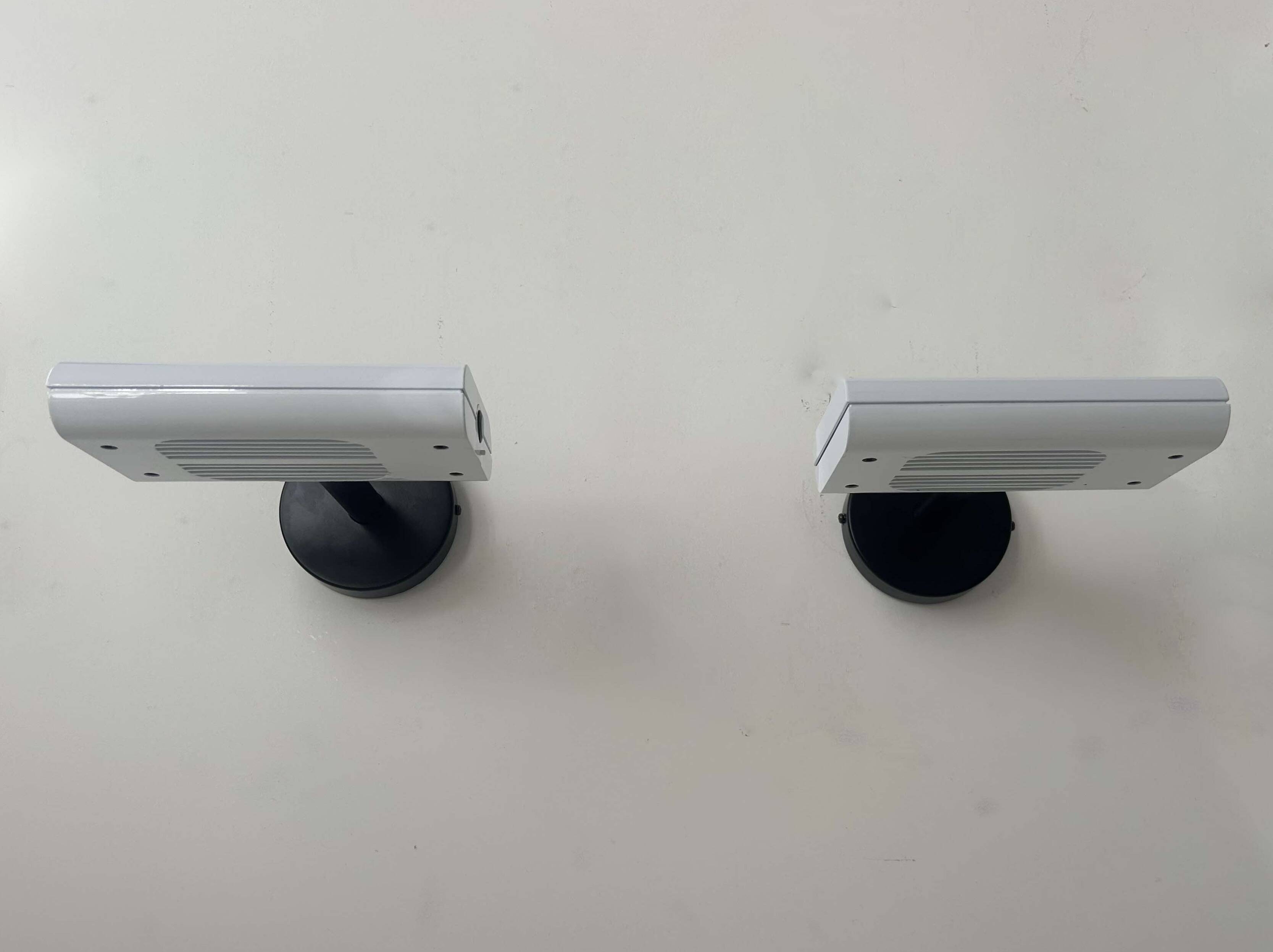 Pair of Aton Gismondi wall lights, for Artemide Italy 1982