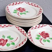 Dining table service, ironstone plates, Badonvilliers