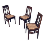 Early 20th Century Art Deco Dining Chair Set, 1920s, Set of 3