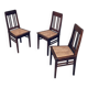 Early 20th Century Art Deco Dining Chair Set, 1920s, Set of 3
