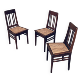 Early 20th Century Art Deco Dining Chair Set, 1920s, Set of 3