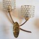 Three gold bronze sconces
