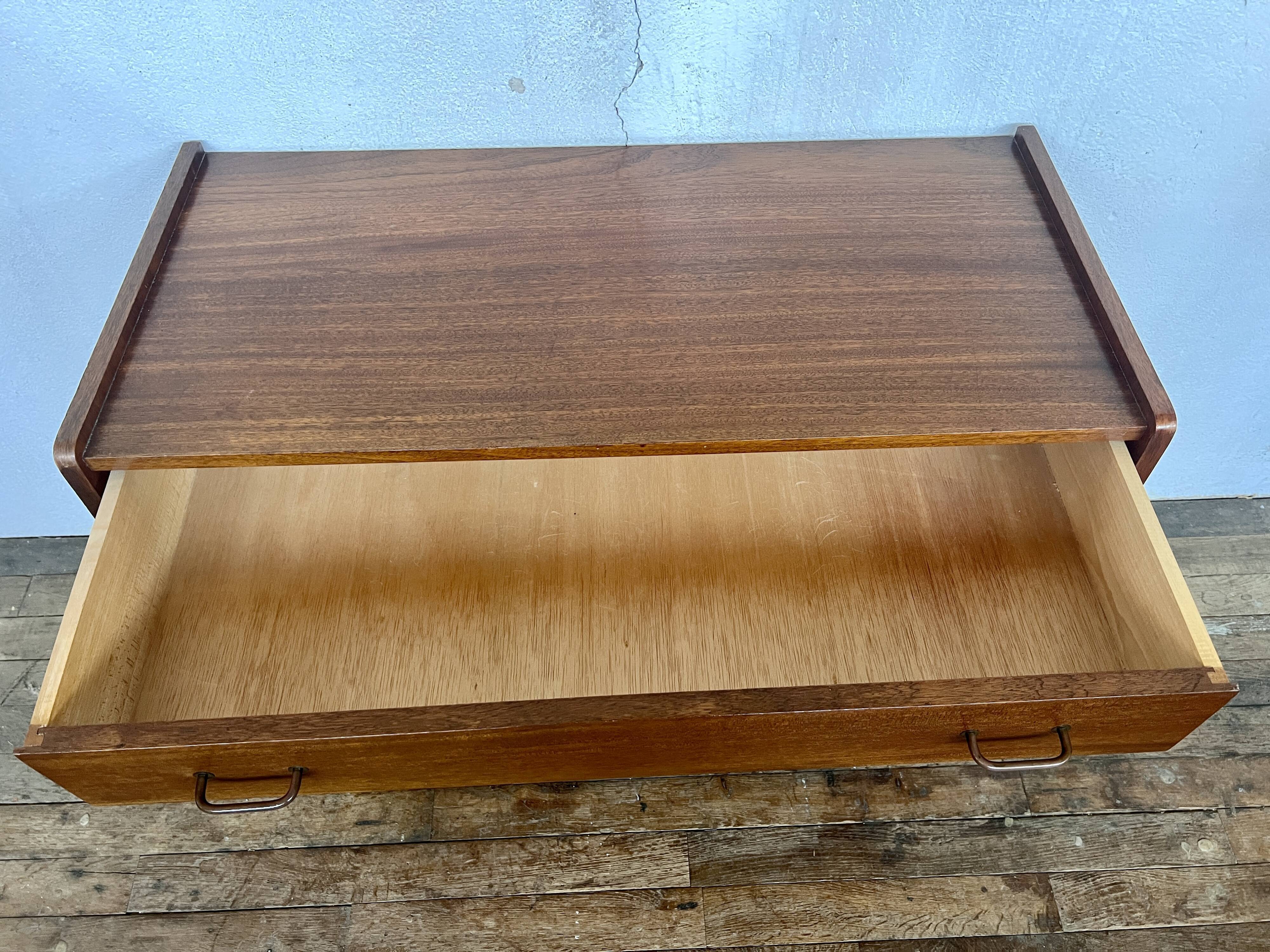 Vintage chest of drawers compass feet 1960 teak