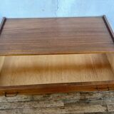 Vintage chest of drawers compass feet 1960 teak