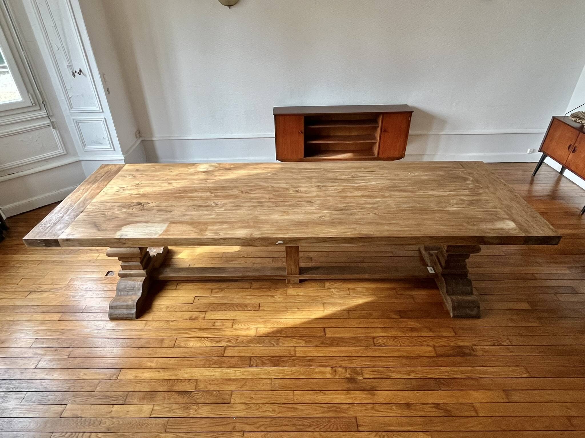 Monastery table Spirito in solid oak - length 280 cm