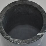 Vase signed gray marble roll