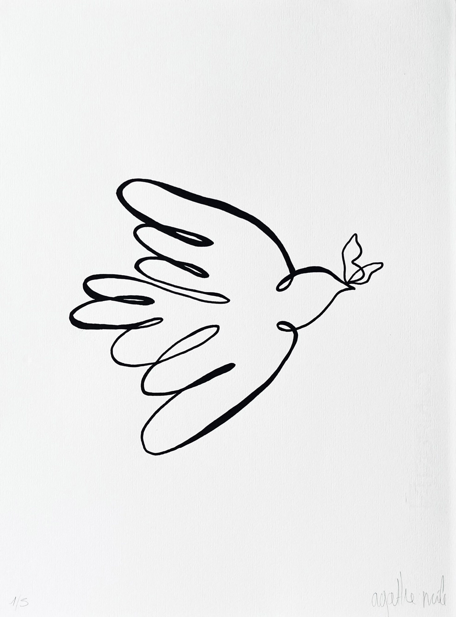 "Le chant du ciel" - Handmade in black acrylic in limited edition by Atelier Agapé
