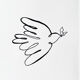 "Le chant du ciel" - Handmade in black acrylic in limited edition by Atelier Agapé