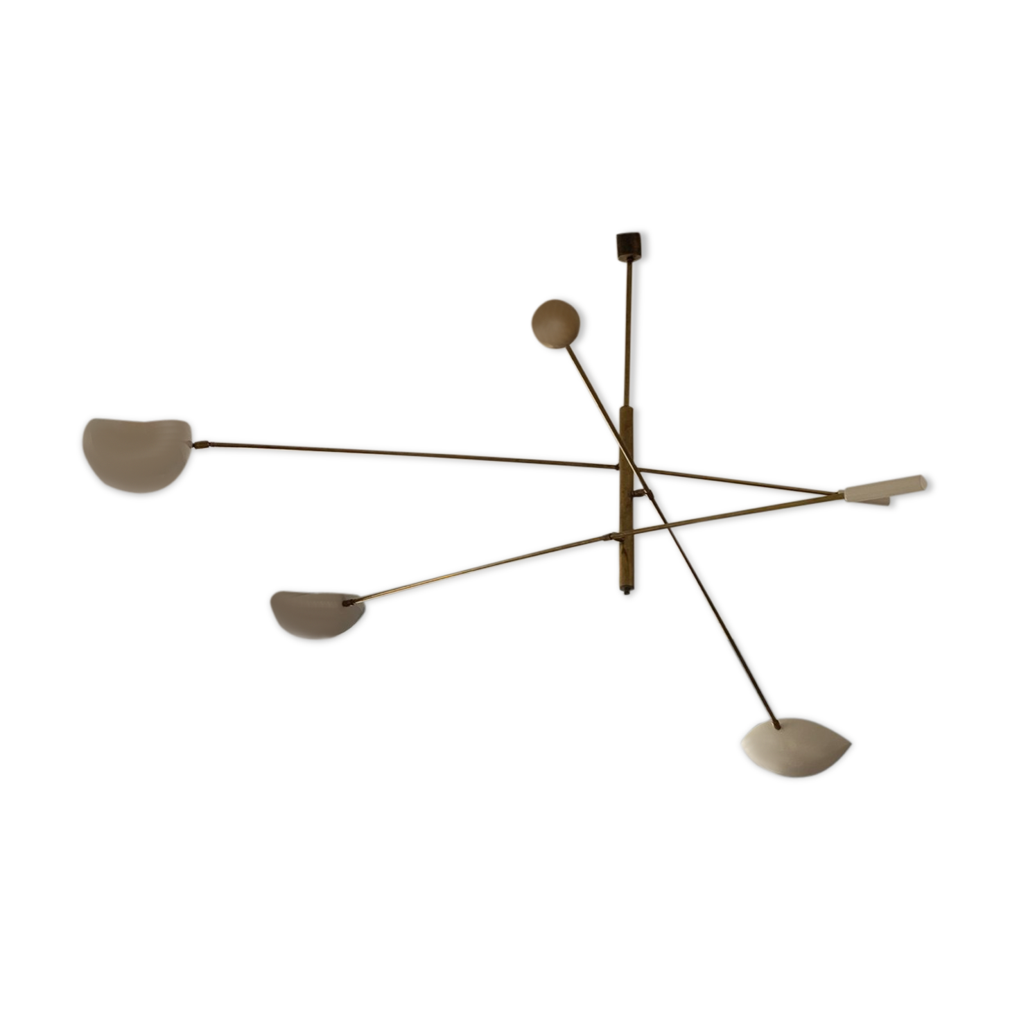 Brass ceiling lamp, Italy, 1950s