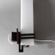 Modernist wall lamp teak, opaline and black metal 1960