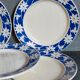 Cinq assiettes à dessert de Badonviller aux fleurs