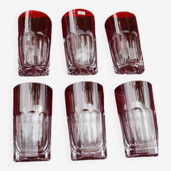 6 large glasses Cups Chopes Harcourt Crystal Baccarat - H 14,2cm