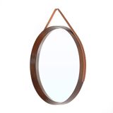 Round mirror with teak frame, 1960s