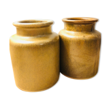 Pots à moutarde ancien grès