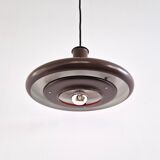 Dark brown Optima pendant lamp by Hans Due for Fog & Mørup, Denmark 1970s
