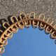 Italian design rattan mirror by Franco Albini