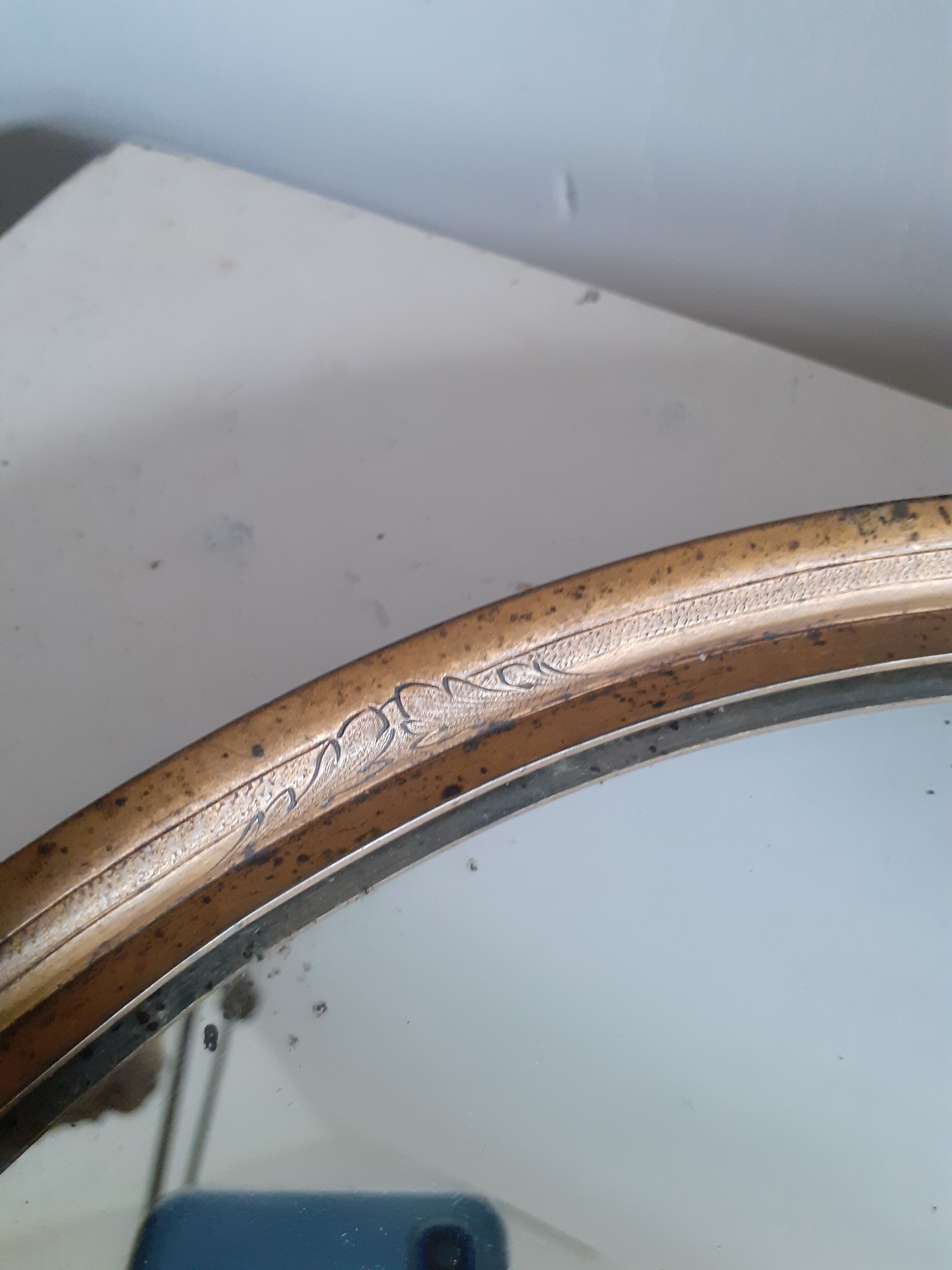 19th century bronze and mirror table centre