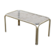 Table basse metal Doré plateau fumé Italie