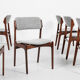 Midcentury Danish set of 6 dining chairs in rosewood by Erik Buch for Oddense Maskinsnedkeri 1960s