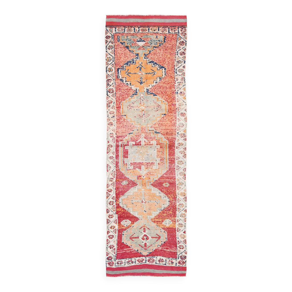 tapis-de-couloir-vintage-motifs-g-om-triques-rouge-et-orange-102-x
