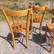 6 bistro chairs, light colour