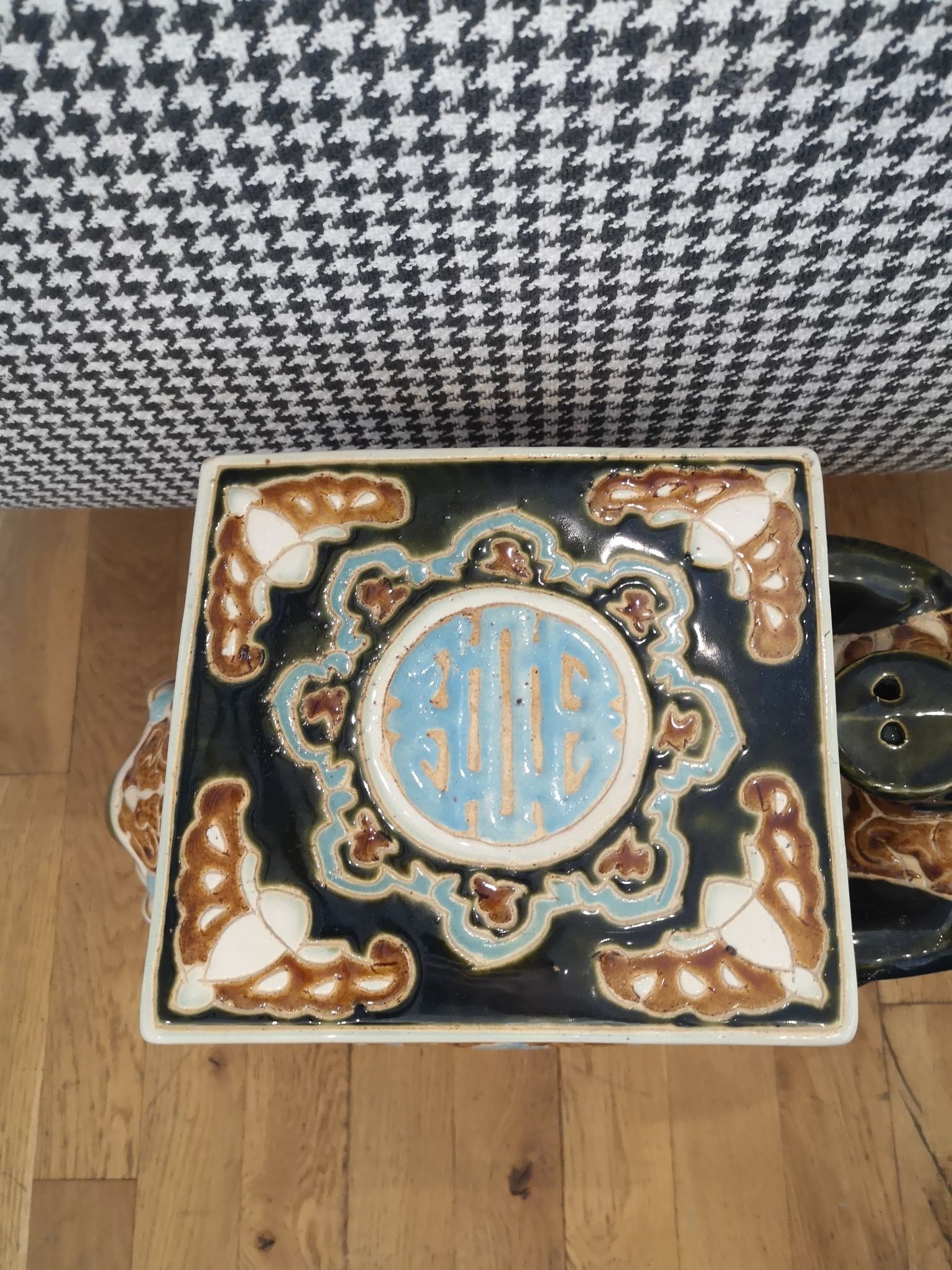 Ceramic elephant plant holder