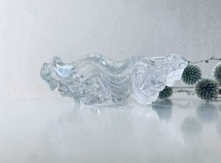 Glass holy water stoup