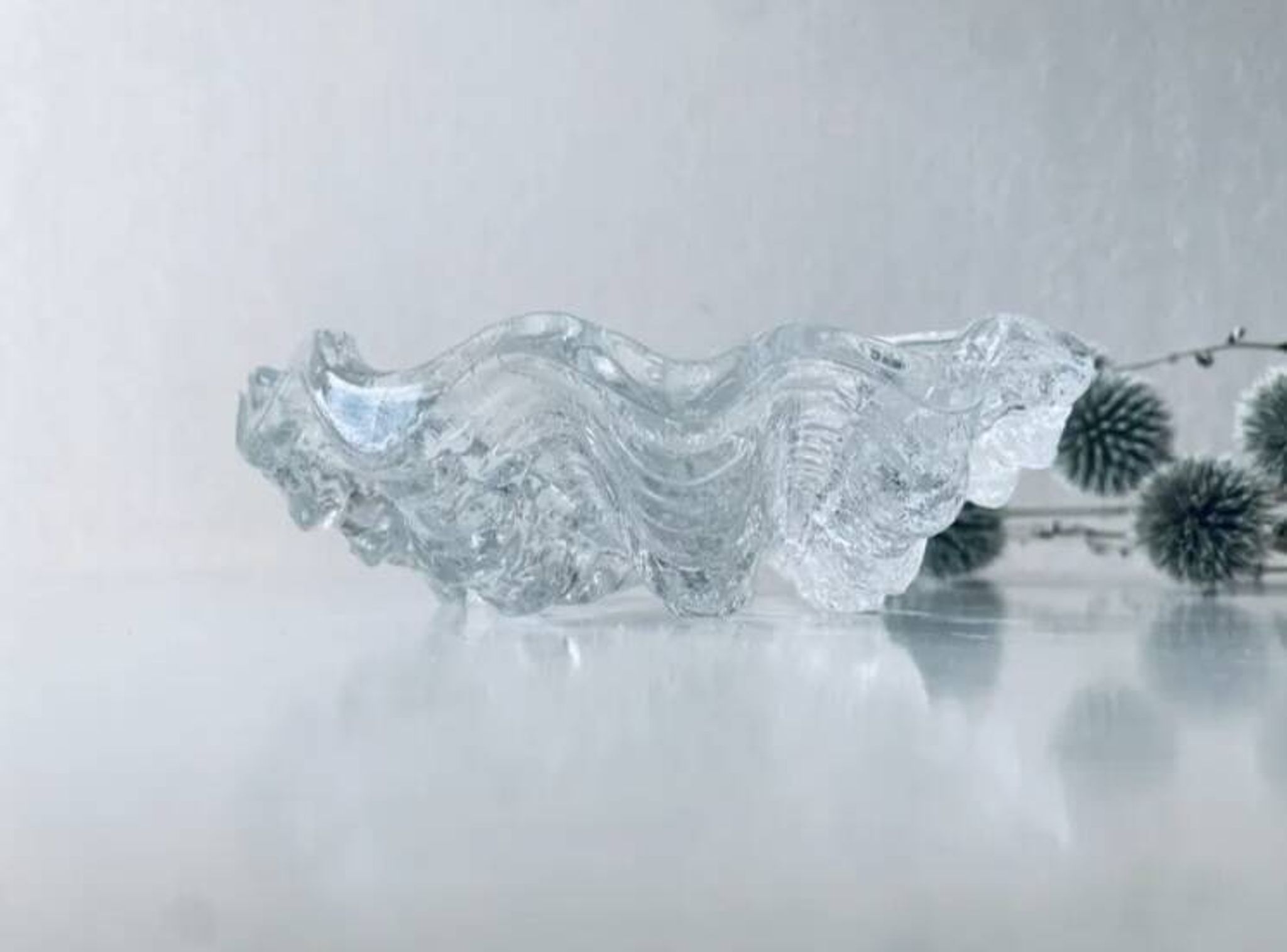 Coquillage bénitier en verre