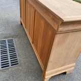 Louis Philippe rustic buffet, vintage, renovated in wood from the 1960s.