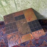 Brutalist retro vintage stone coffee table