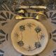Wasmuel barbotine coffee and dessert plate service, late 19th century (19th century)