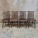 Set of 4 wooden slatted chairs in Scandinavian style