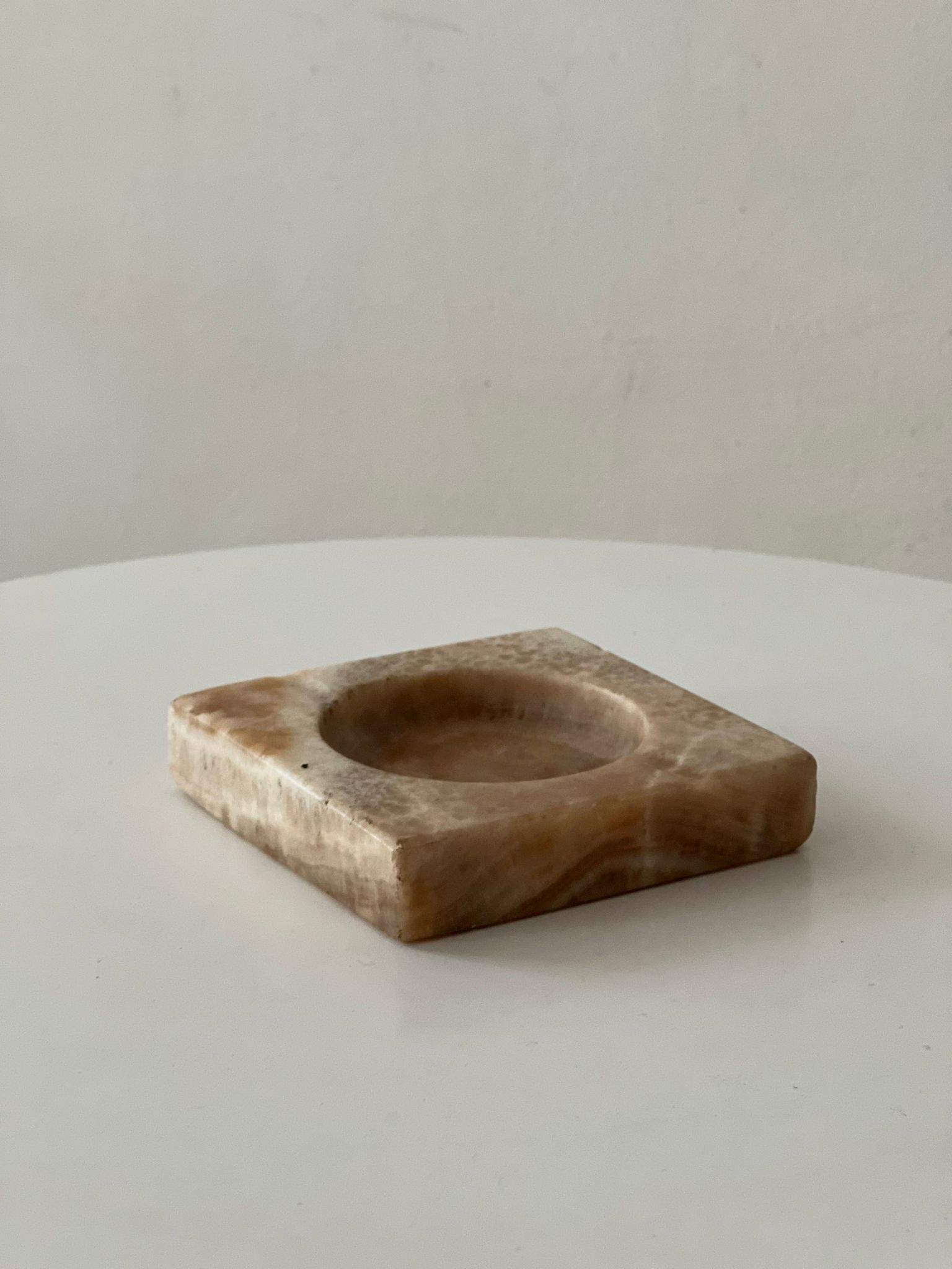 Square ashtray / empty vintage marble pocket