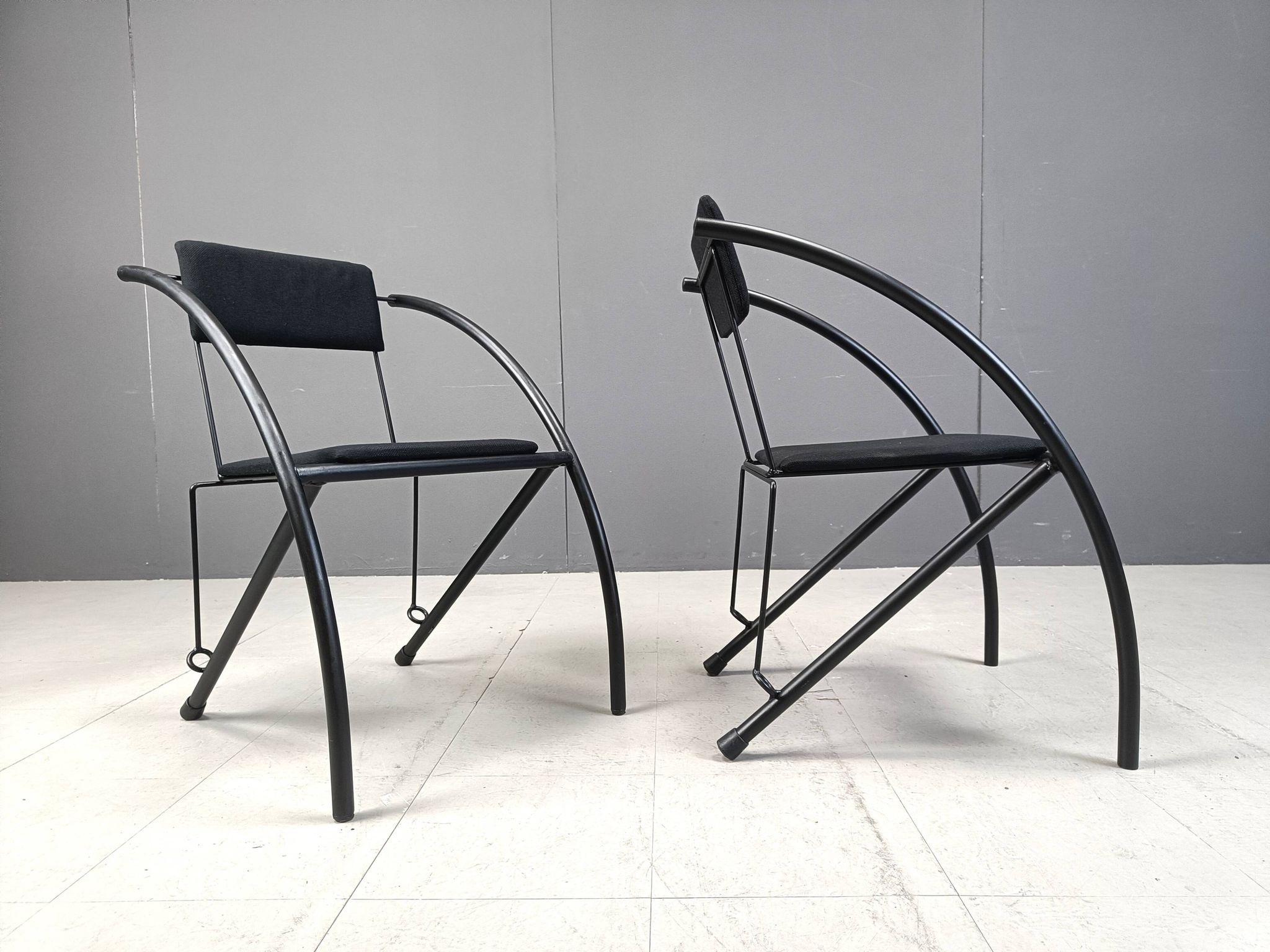 Set of 6 Post modern dining chairs, 1980s