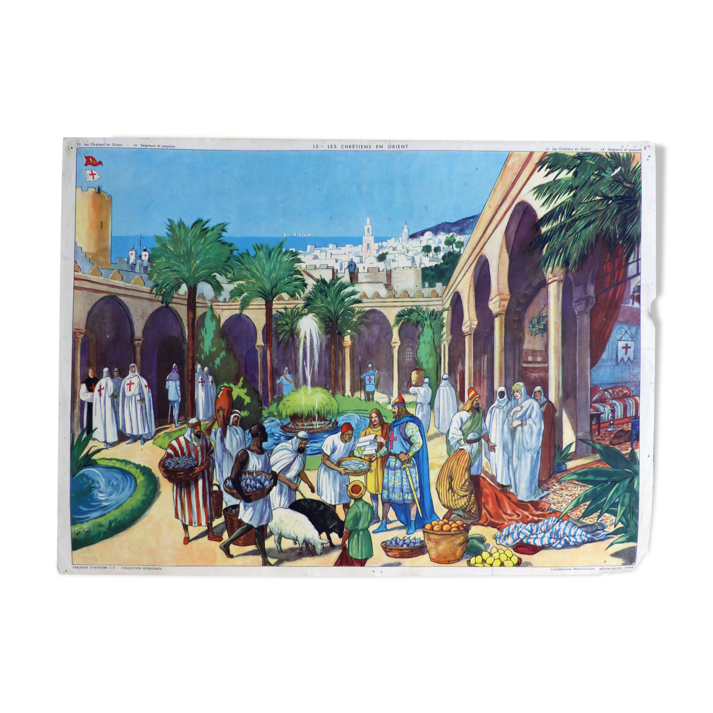 ROSSIGNOL school poster n ° 13 & 14 history theme